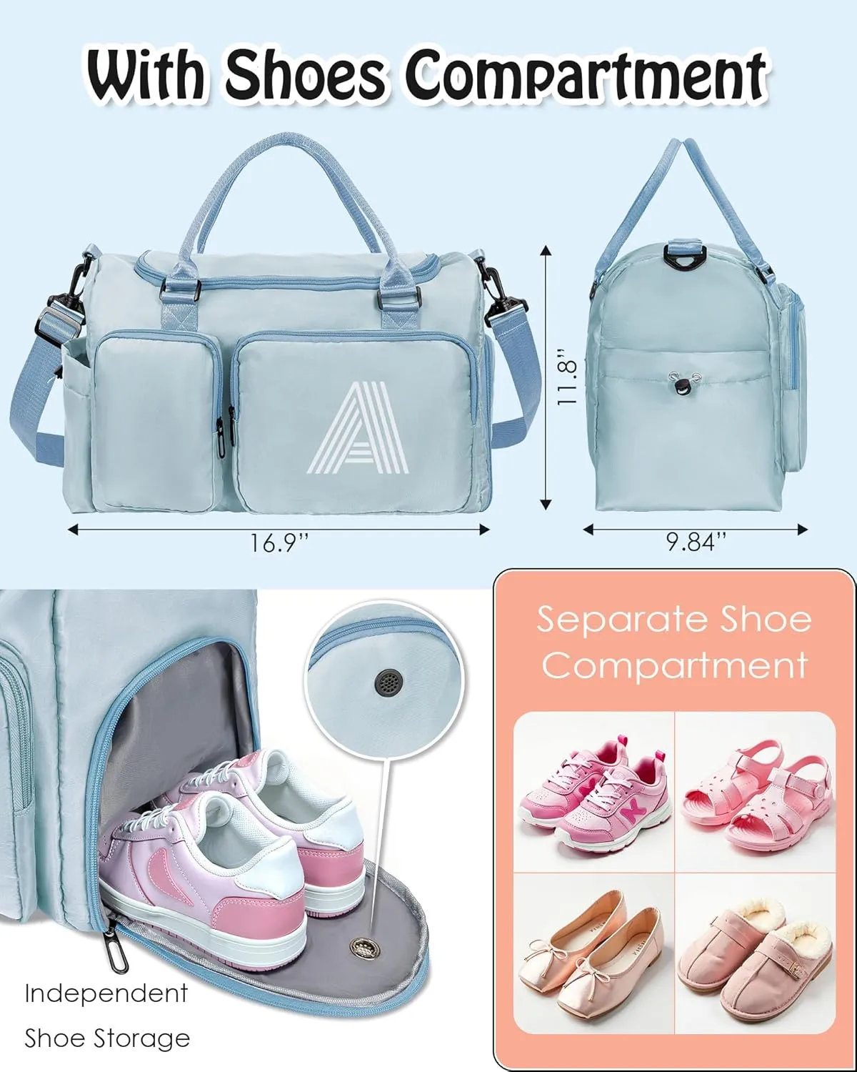 graduation gifts, Initial Travel Duffel Bag, Sports Gym Bag, Personalized Weekender Bag,Monogram Overnight Bag, Birthday Gifts Daughter Gifts Friend Gifts, high school graduation gifts