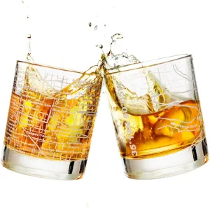 Greenline Goods Whiskey Glasses - 10 Oz Tumbler Set for Memphis lovers, Etched with Memphis City Map Old Fashioned Rocks Glass - Set of 2