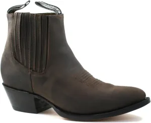 Grinders Men's Maverick Brown Genuine Leather Ankle Boot Western Cowboy Boots