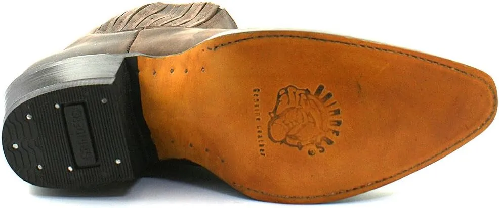 Grinders Men's Maverick Brown Genuine Leather Ankle Boot Western Cowboy Boots