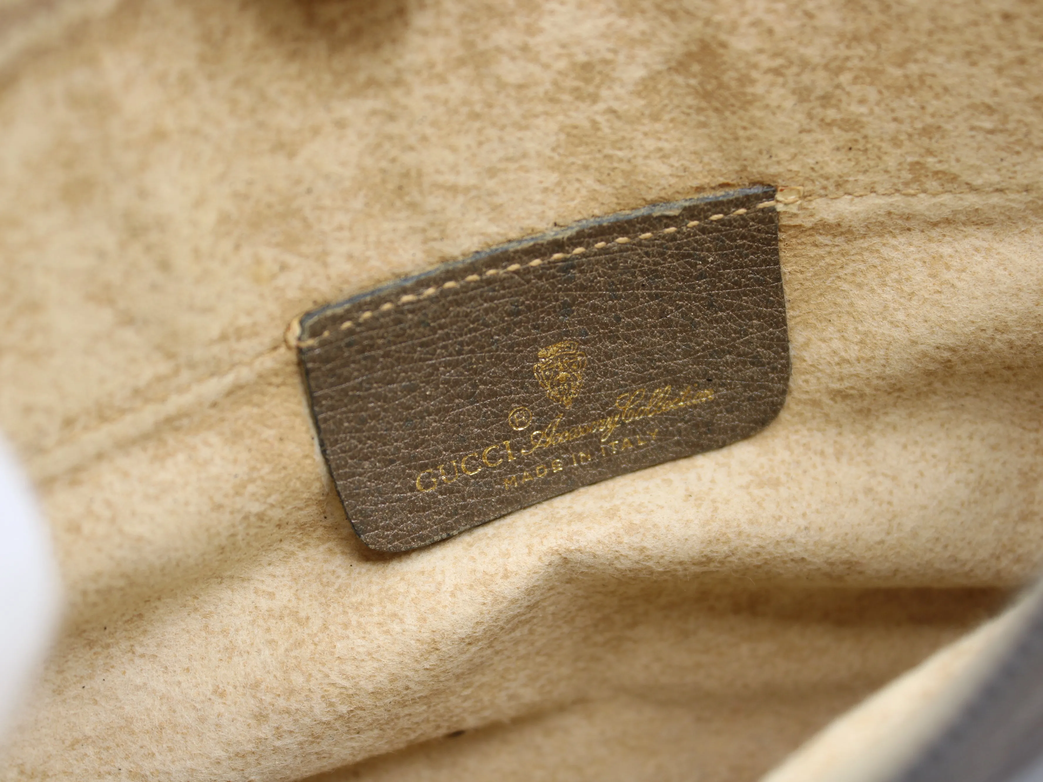Gucci Bag GG Supreme Monogram Canvas Crossbody Brown Vintage