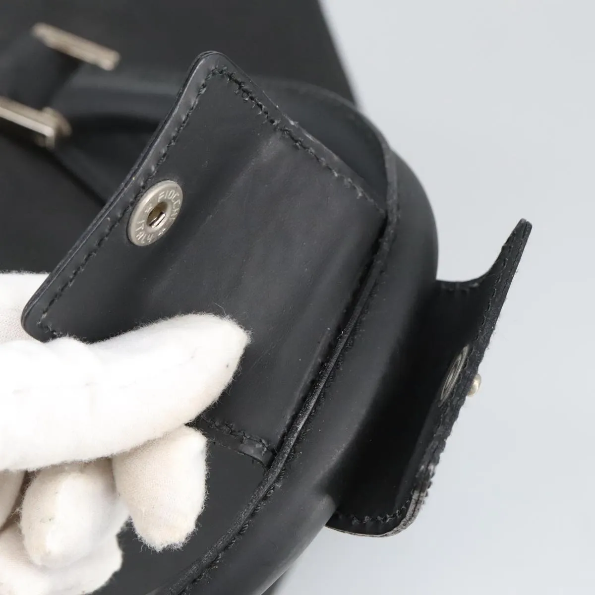 GUCCI GG Canvas Boston Bag Black Silver 012 0383 hk1725