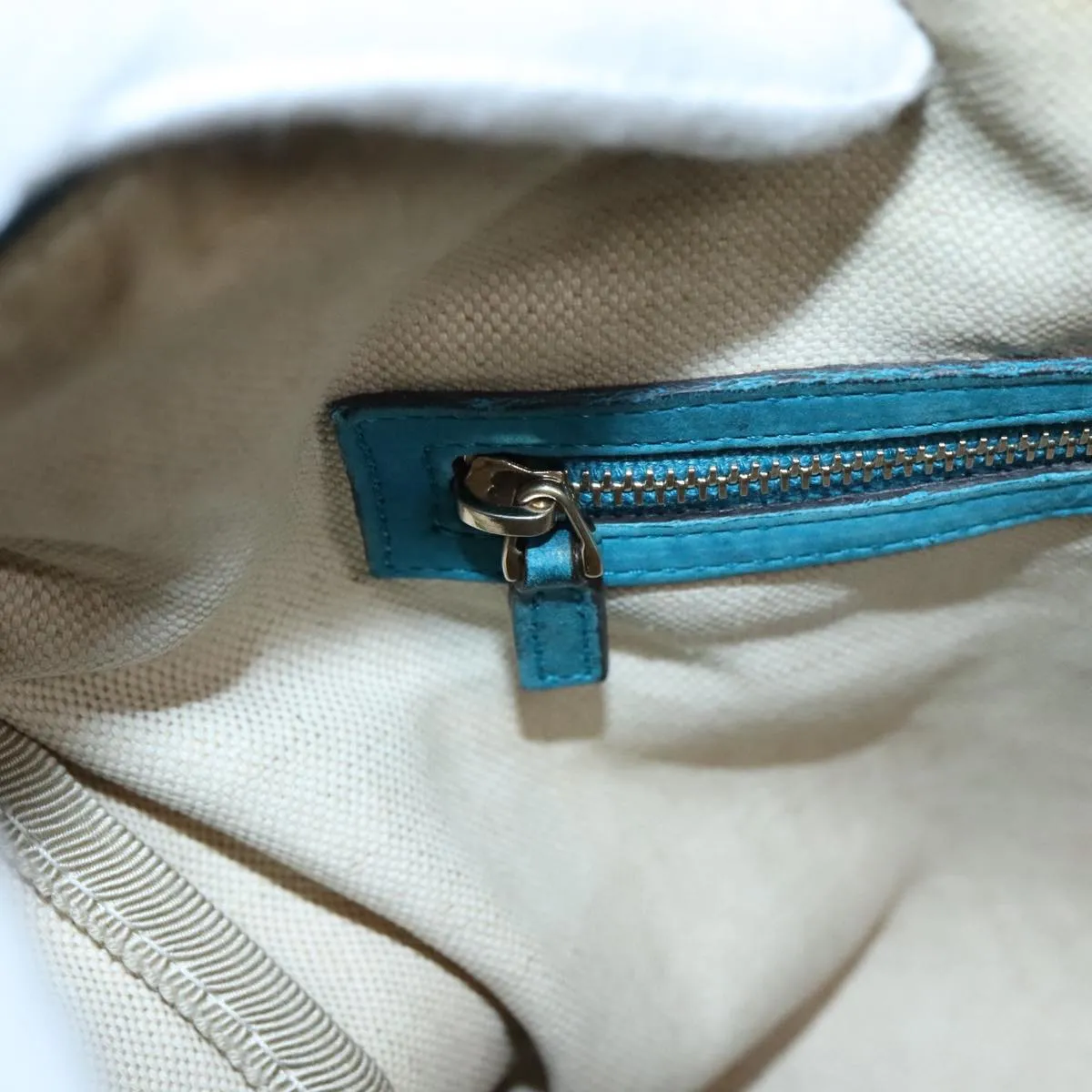GUCCI GG Canvas Sherry Line Boston Bag 2way Beige Blue 247205 89624