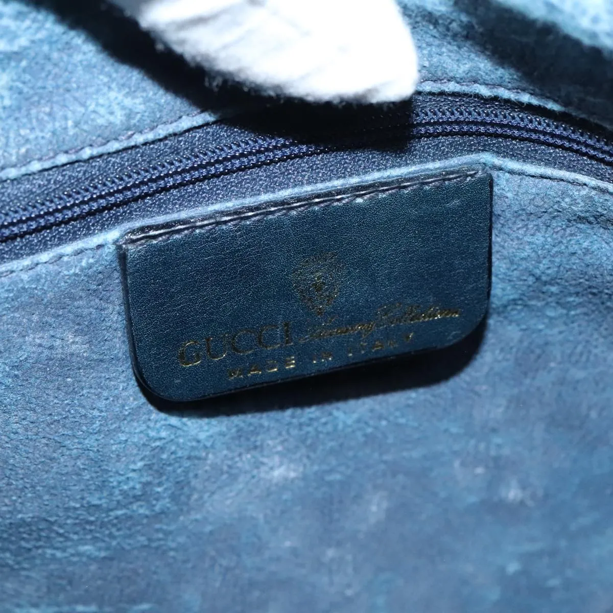 GUCCI GG Canvas Sherry Line Boston Bag PVC Leather Navy Red 92245