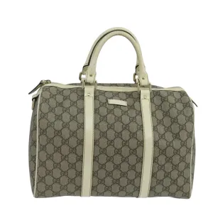 GUCCI GG Supreme Boston Bag PVC Beige 193603 104615