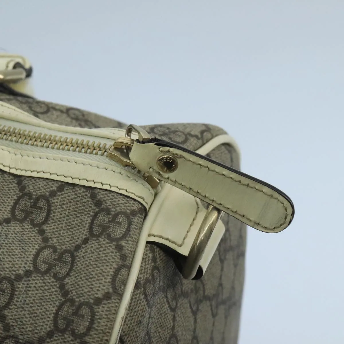 GUCCI GG Supreme Boston Bag PVC Beige 193603 104615