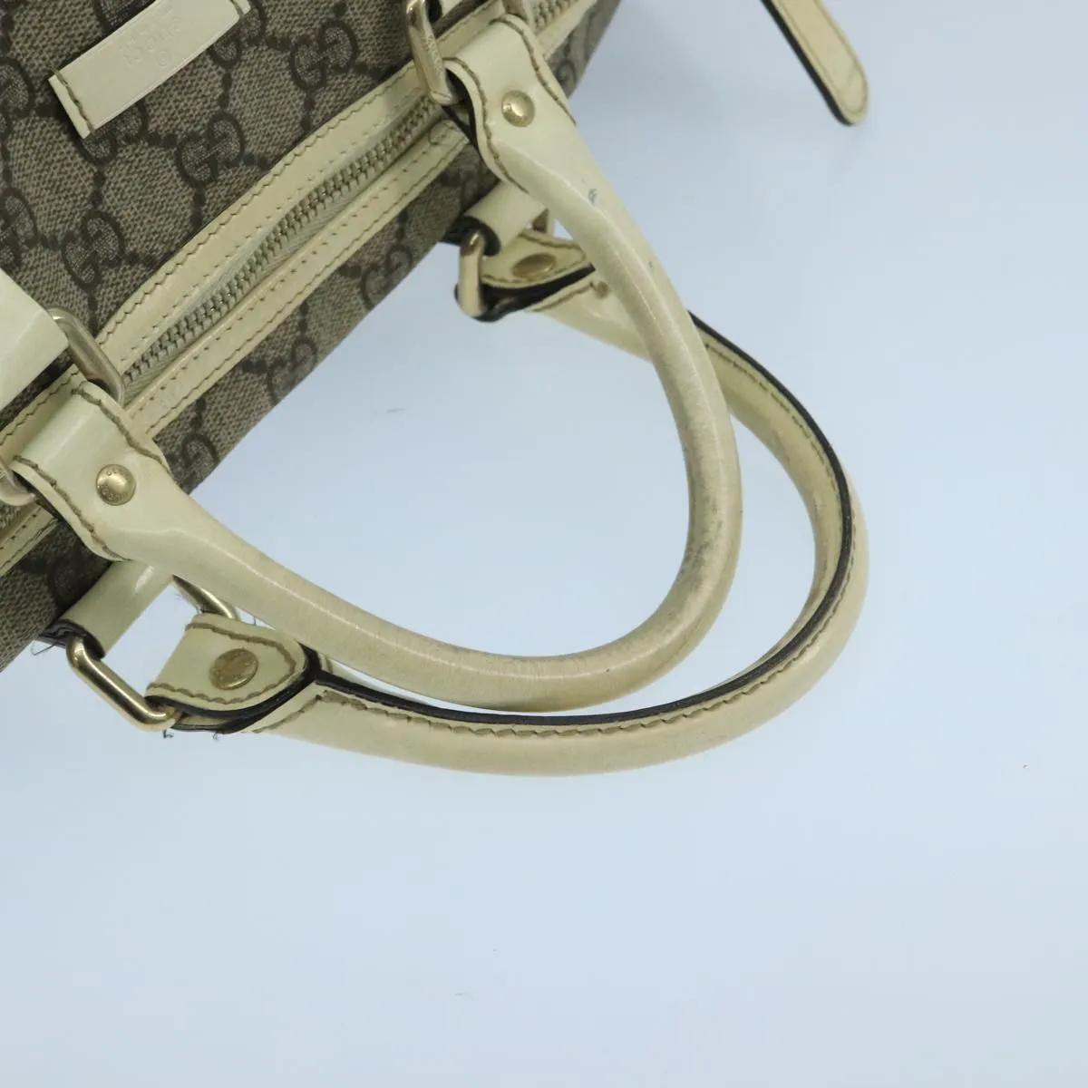 GUCCI GG Supreme Boston Bag PVC Beige 193603 104615