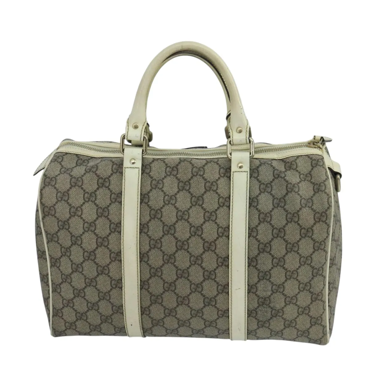 GUCCI GG Supreme Boston Bag PVC Beige 193603 104615