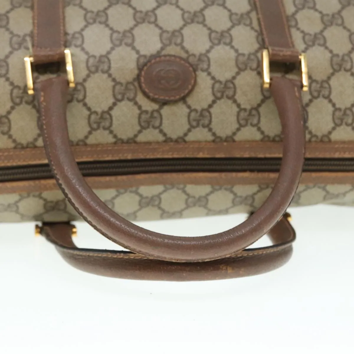 GUCCI GG Supreme Boston Bag PVC Beige Gold 002 39 6842 8039 yk15267
