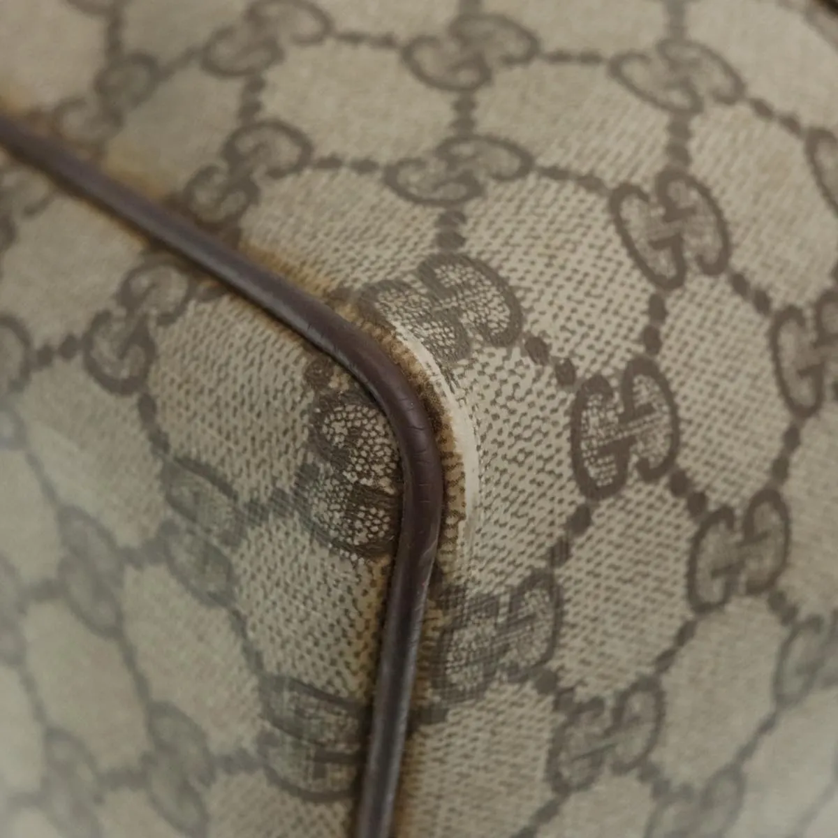 GUCCI GG Supreme Boston Bag PVC Beige Gold 002 39 6842 8039 yk15267