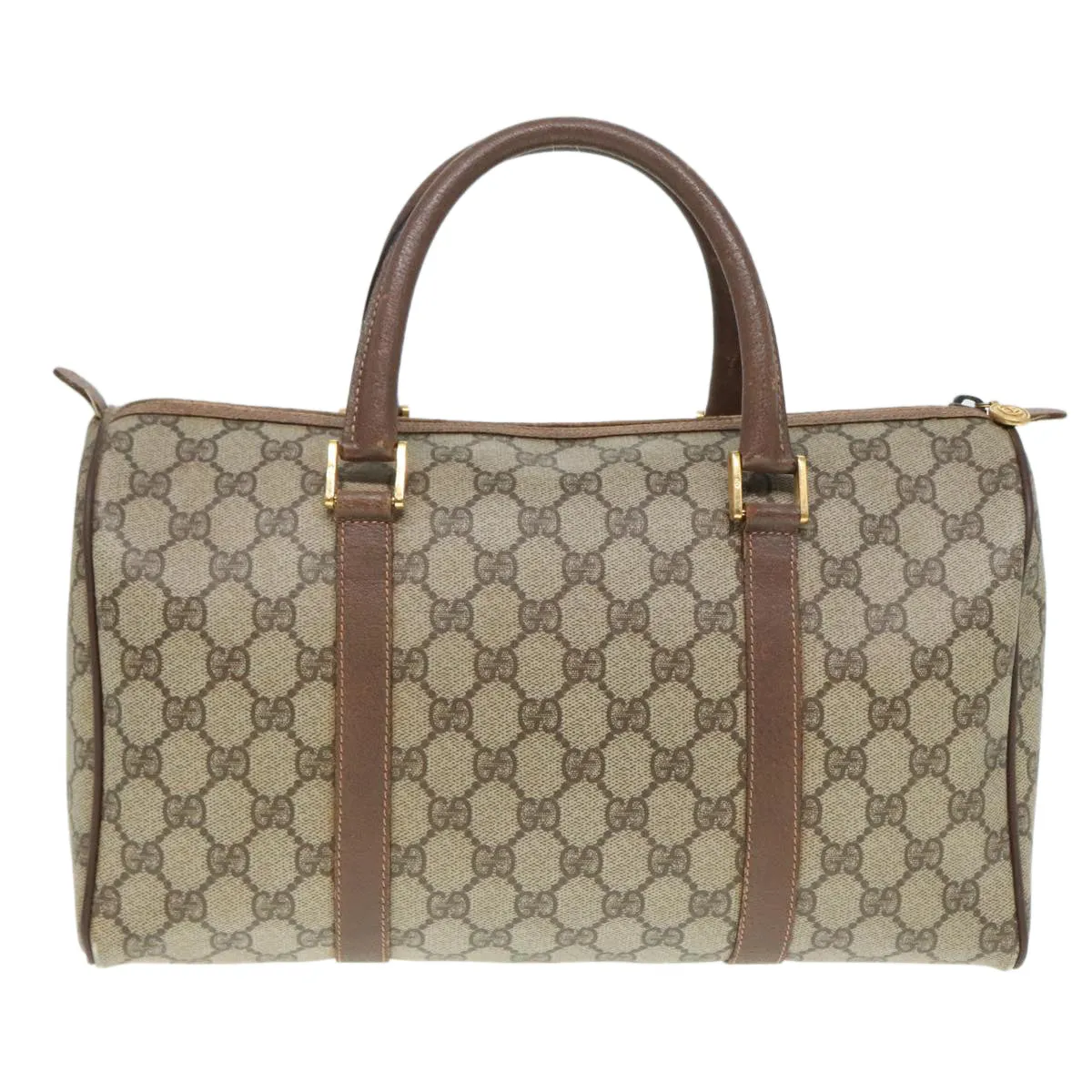 GUCCI GG Supreme Boston Bag PVC Beige Gold 002 39 6842 8039 yk15267