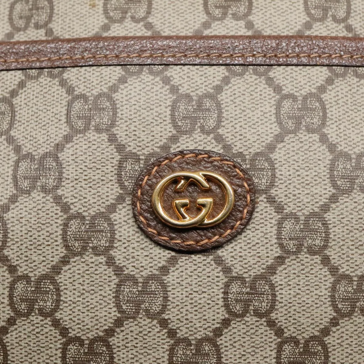 GUCCI GG Supreme Boston Bag PVC Leather Beige 012 39 6211 9411 ep5958