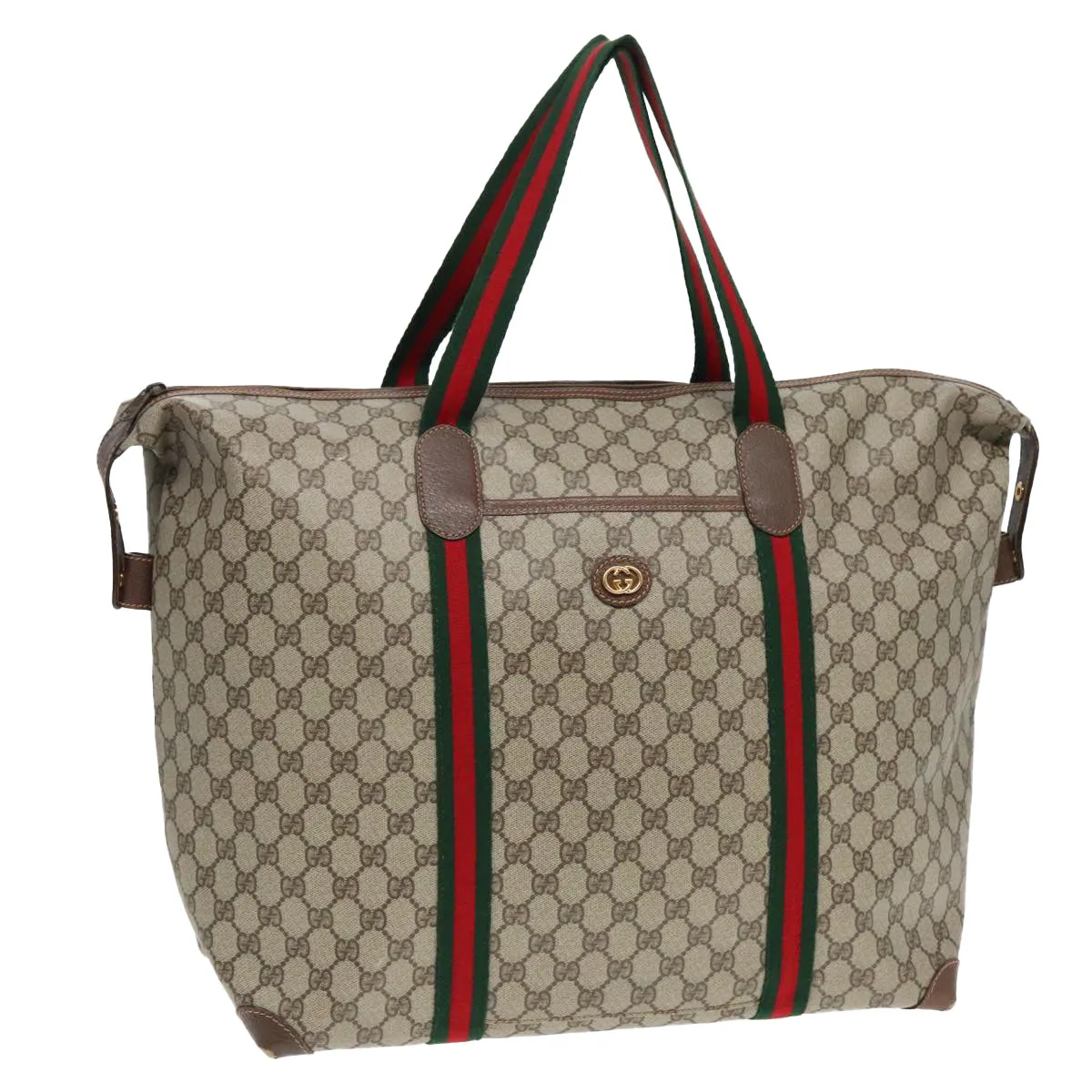 GUCCI GG Supreme Boston Bag PVC Leather Beige 012 39 6211 9411 ep5958
