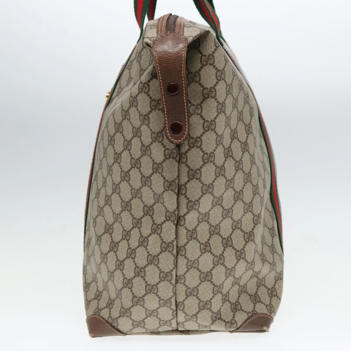 GUCCI GG Supreme Boston Bag PVC Leather Beige 012 39 6211 9411 ep5958