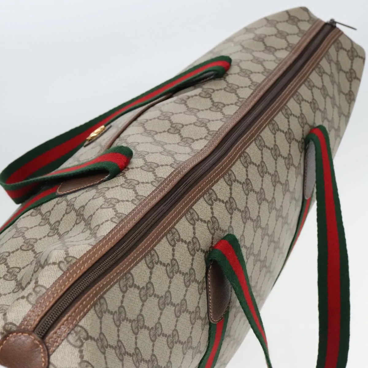 GUCCI GG Supreme Boston Bag PVC Leather Beige 012 39 6211 9411 ep5958
