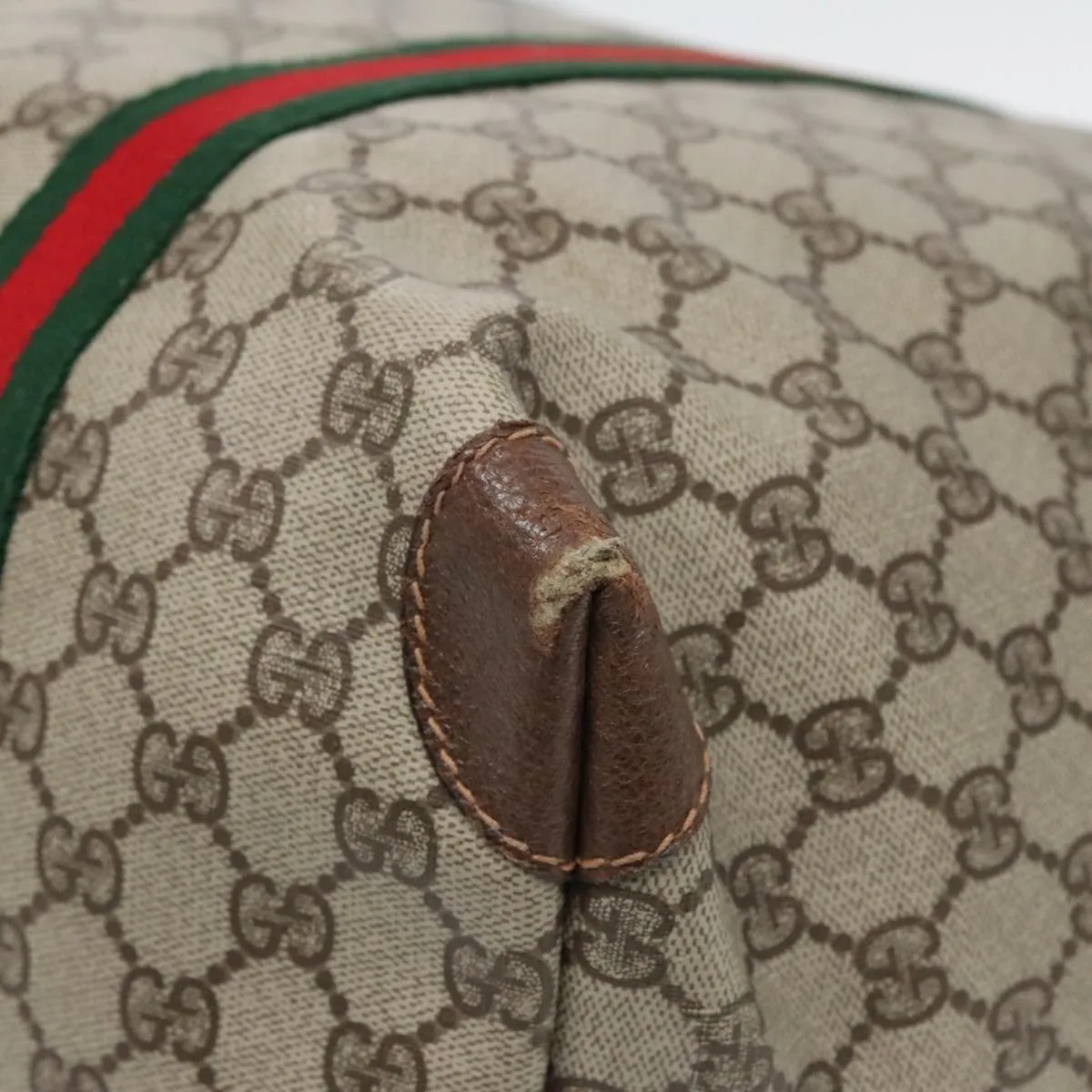 GUCCI GG Supreme Boston Bag PVC Leather Beige 012 39 6211 9411 ep5958