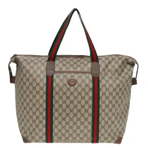 GUCCI GG Supreme Boston Bag PVC Leather Beige 012 39 6211 9411 ep5958