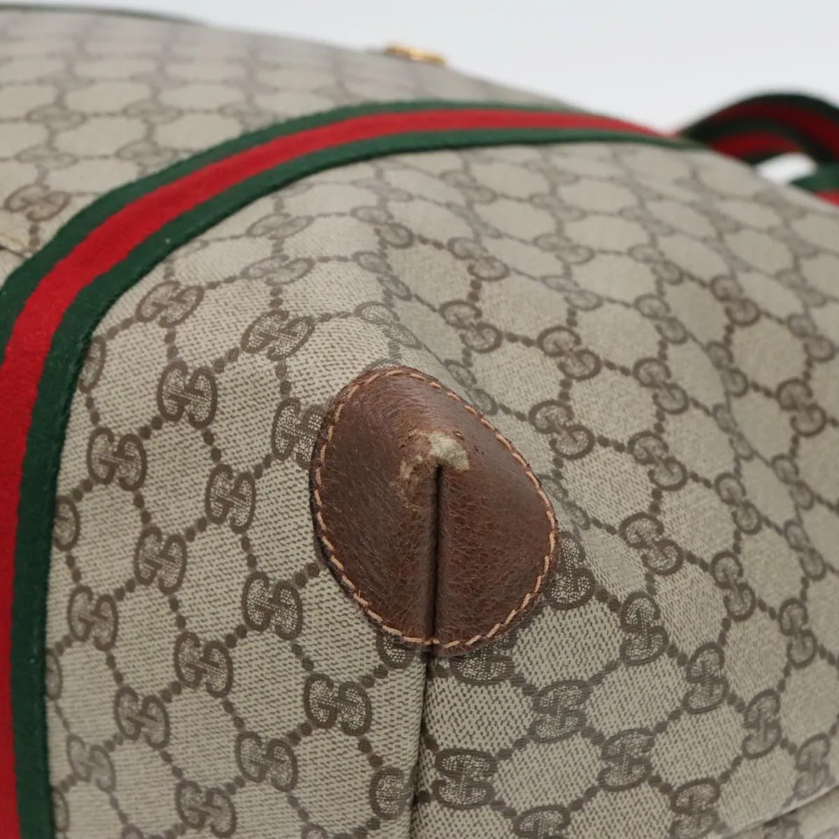 GUCCI GG Supreme Boston Bag PVC Leather Beige 012 39 6211 9411 ep5958