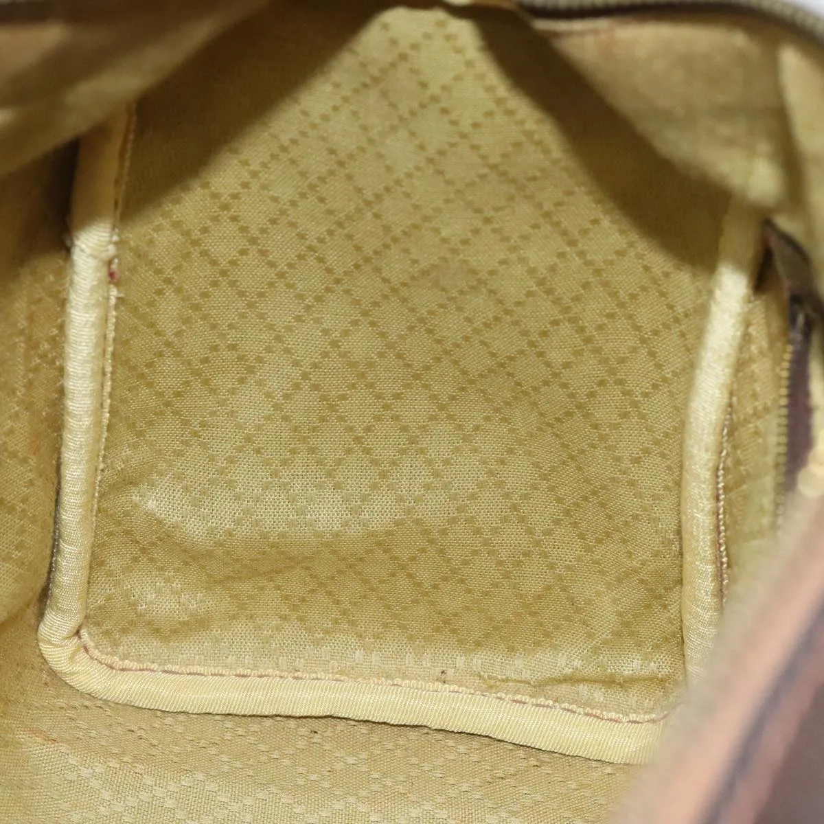 GUCCI GG Supreme Boston Bag PVC Leather Beige Brown Gold 93298