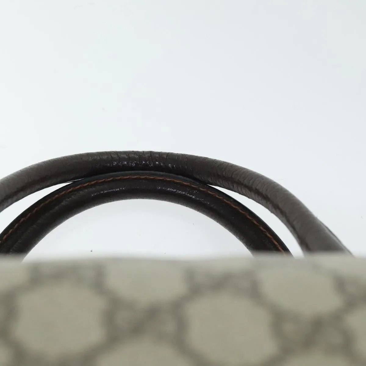 GUCCI GG Supreme Boston Bag PVC Leather Beige Brown Gold 93298