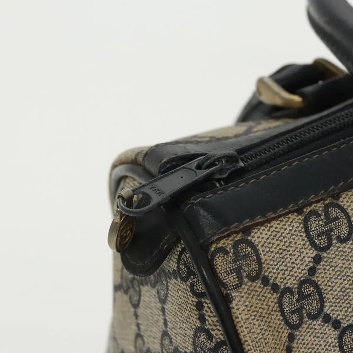 GUCCI GG Supreme Sherry Line Boston Bag PVC Navy Red gold 012 3841 58 94298