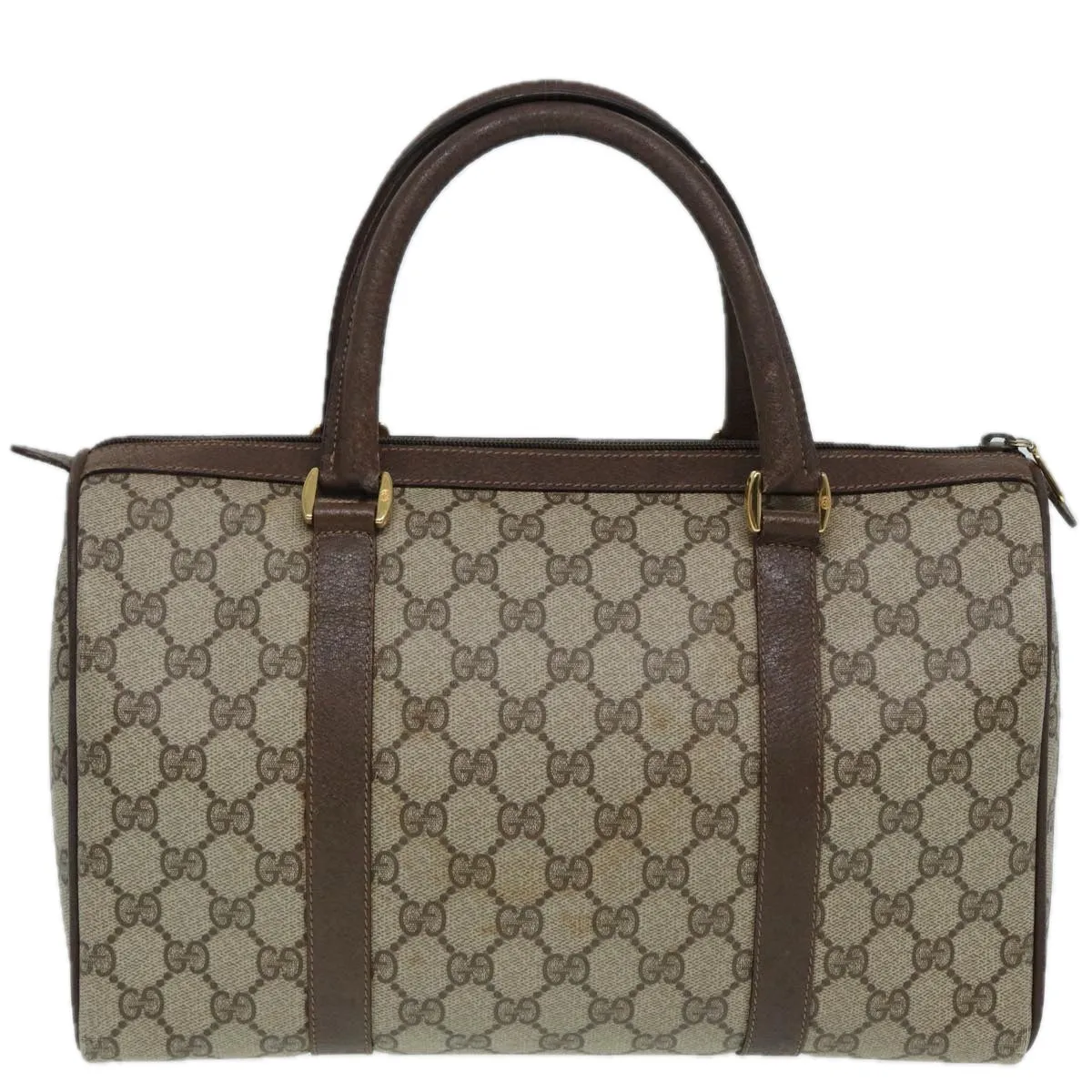 GUCCI GG Supreme Web Sherry Line Boston Bag Beige Red Green 83924