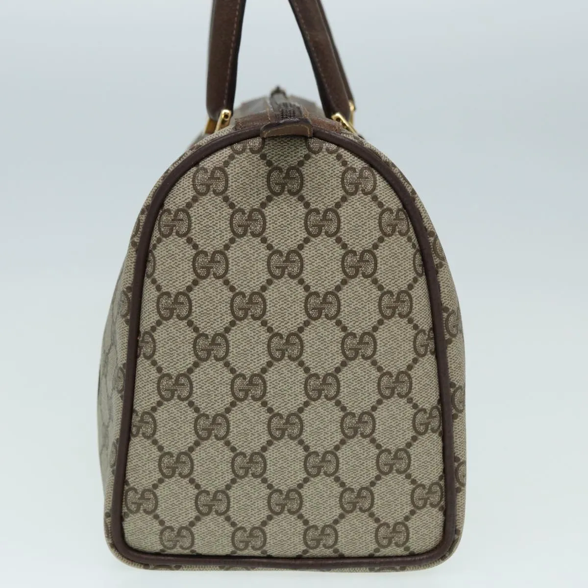 GUCCI GG Supreme Web Sherry Line Boston Bag Beige Red Green 83924