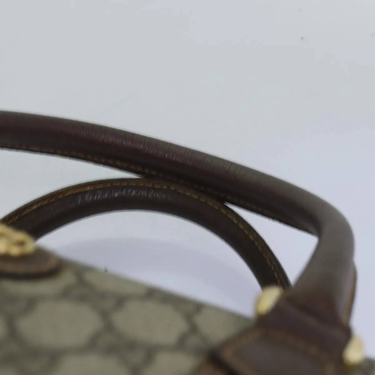 GUCCI GG Supreme Web Sherry Line Boston Bag PVC 2way Beige Red Green ki4476