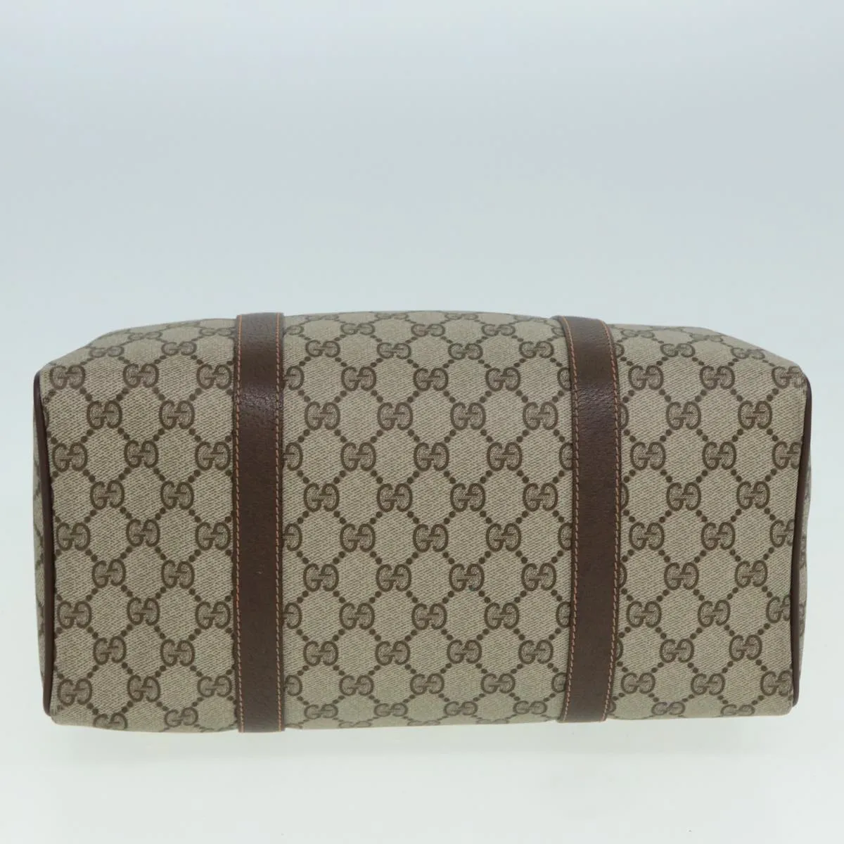 GUCCI GG Supreme Web Sherry Line Boston Bag PVC Beige 40 02 007 82874
