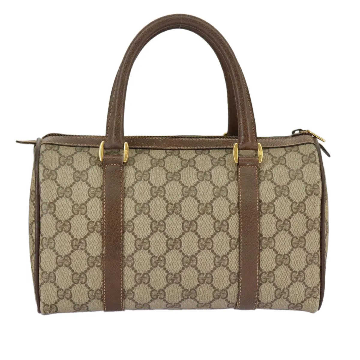 GUCCI GG Supreme Web Sherry Line Boston Bag PVC Beige Red 39 02 006 98939