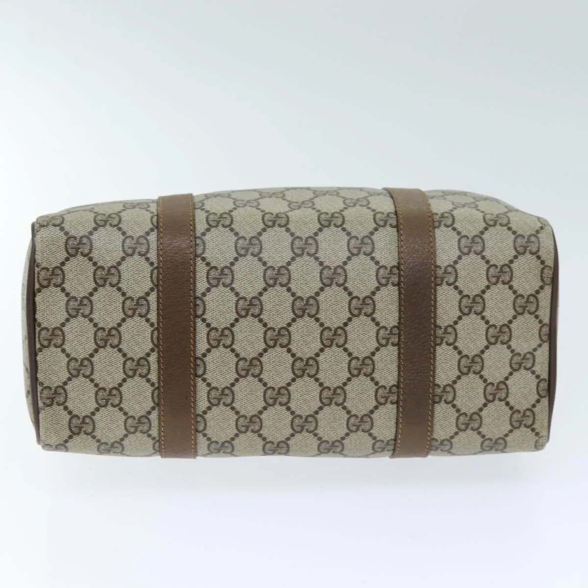 GUCCI GG Supreme Web Sherry Line Boston Bag PVC Beige Red 40 02 006 yk12612