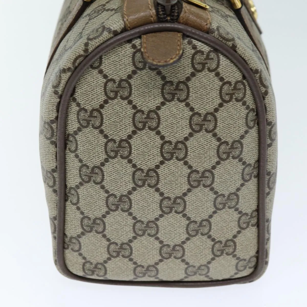 GUCCI GG Supreme Web Sherry Line Boston Bag PVC Beige Red 40 02 006 yk12612