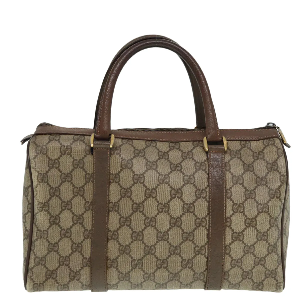 GUCCI GG Supreme Web Sherry Line Boston Bag PVC Beige Red 40 02 007 79159