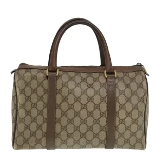 GUCCI GG Supreme Web Sherry Line Boston Bag PVC Beige Red 40 02 007 79159