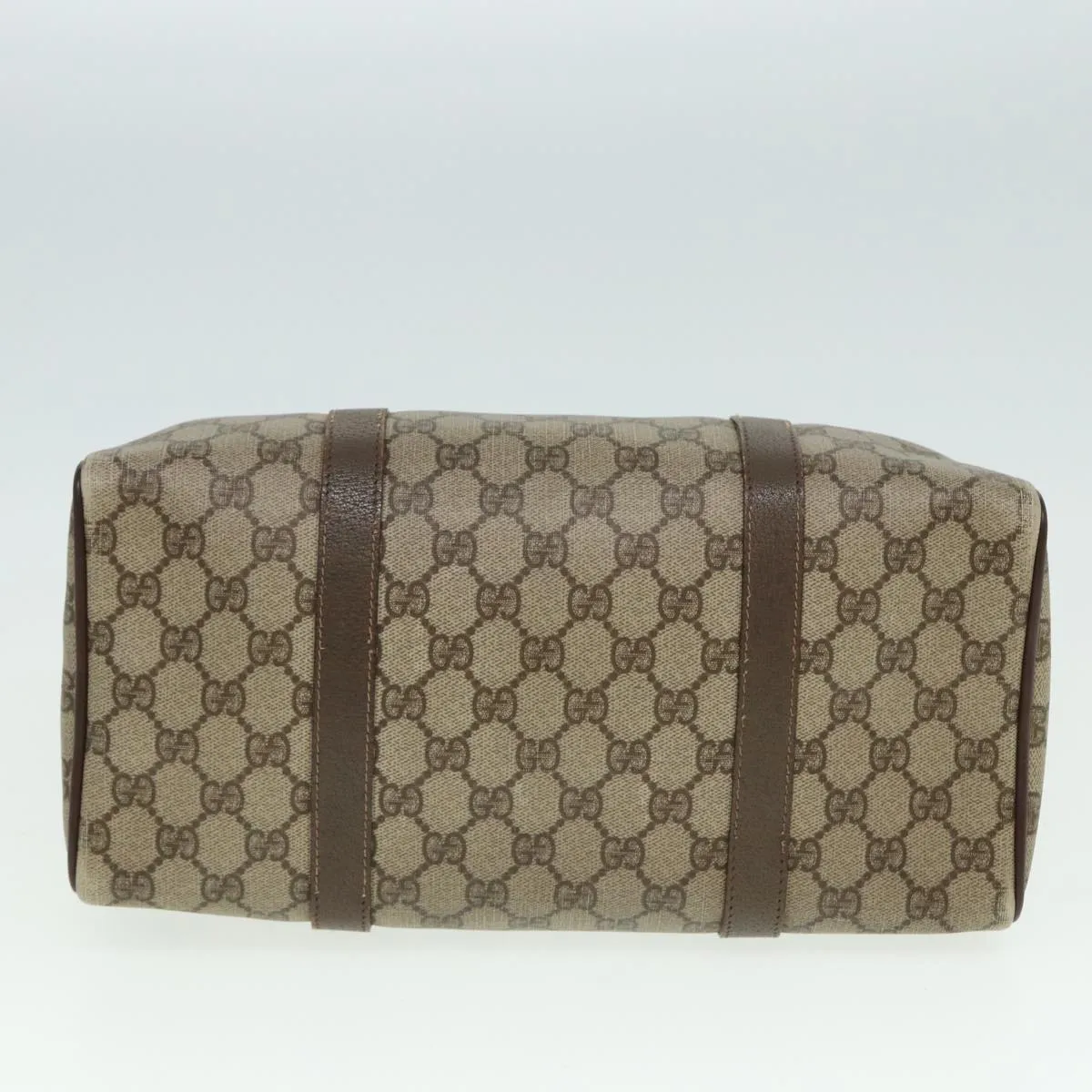 GUCCI GG Supreme Web Sherry Line Boston Bag PVC Beige Red 40 02 007 79159