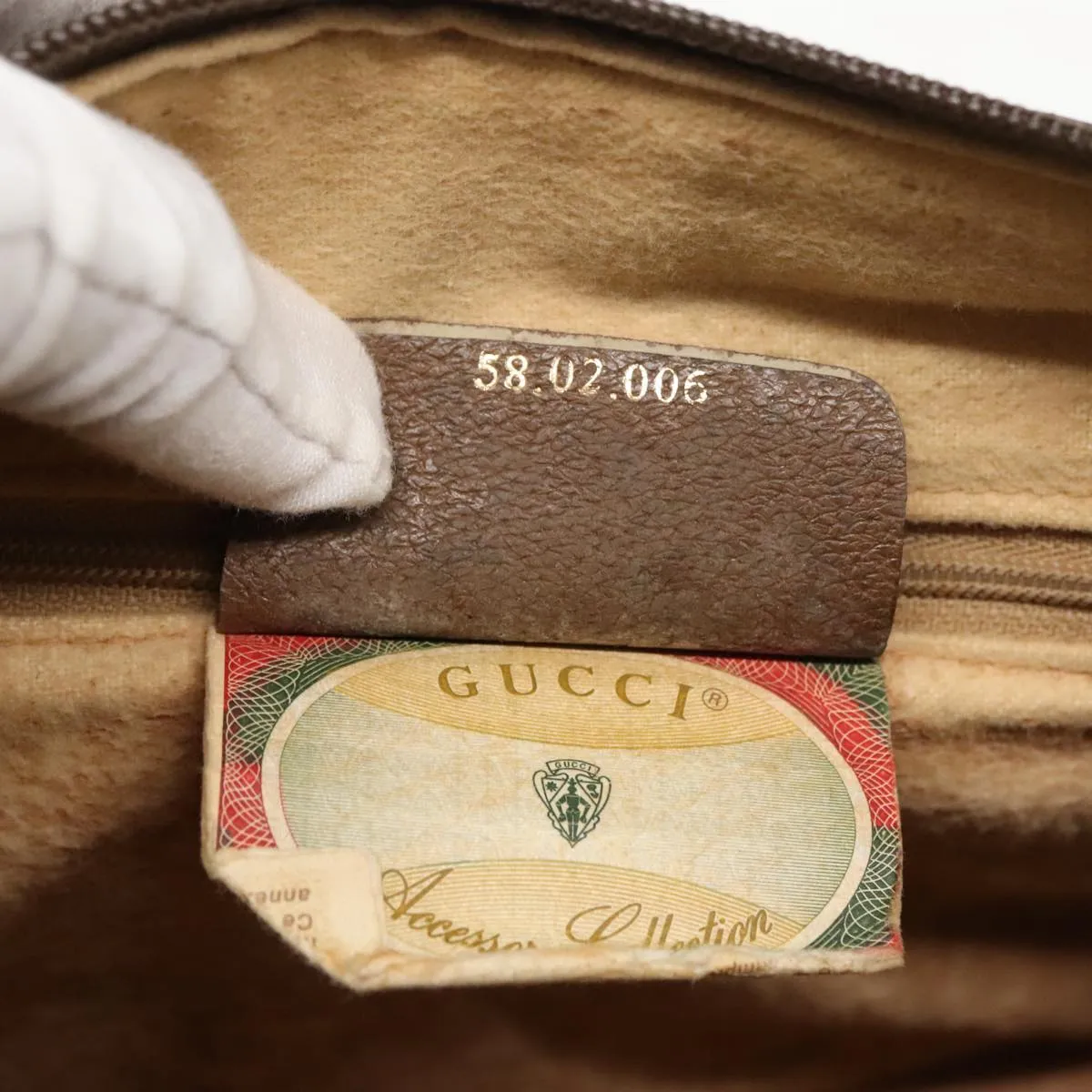 GUCCI GG Supreme Web Sherry Line Boston Bag PVC Beige Red 58 02 006 97175