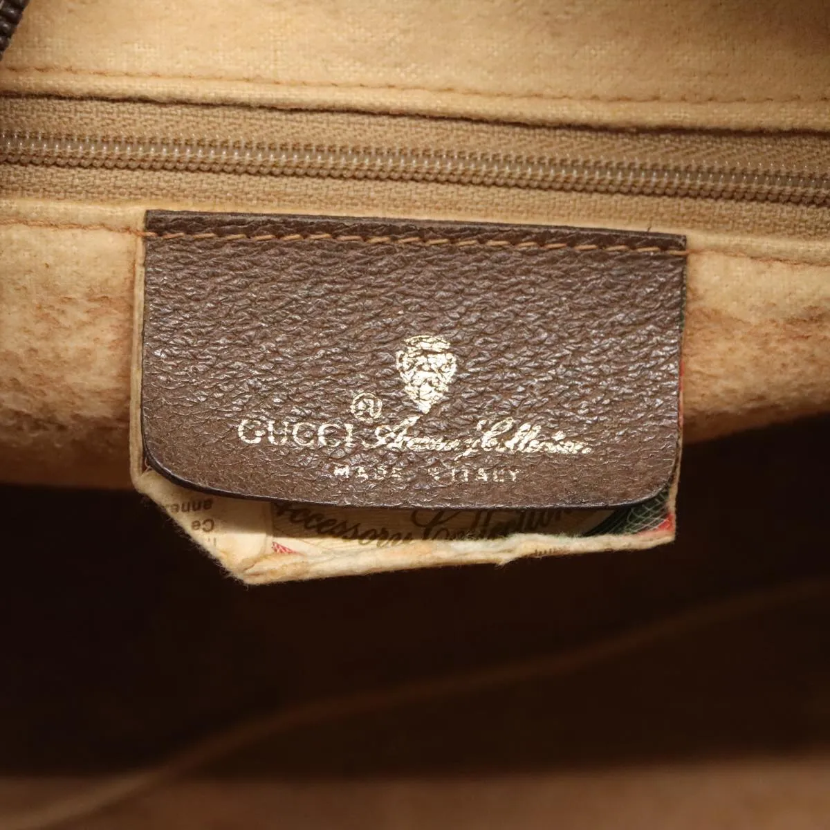 GUCCI GG Supreme Web Sherry Line Boston Bag PVC Beige Red 58 02 006 97175