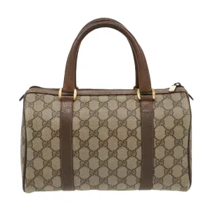 GUCCI GG Supreme Web Sherry Line Boston Bag PVC Beige Red 58 02 006 97175