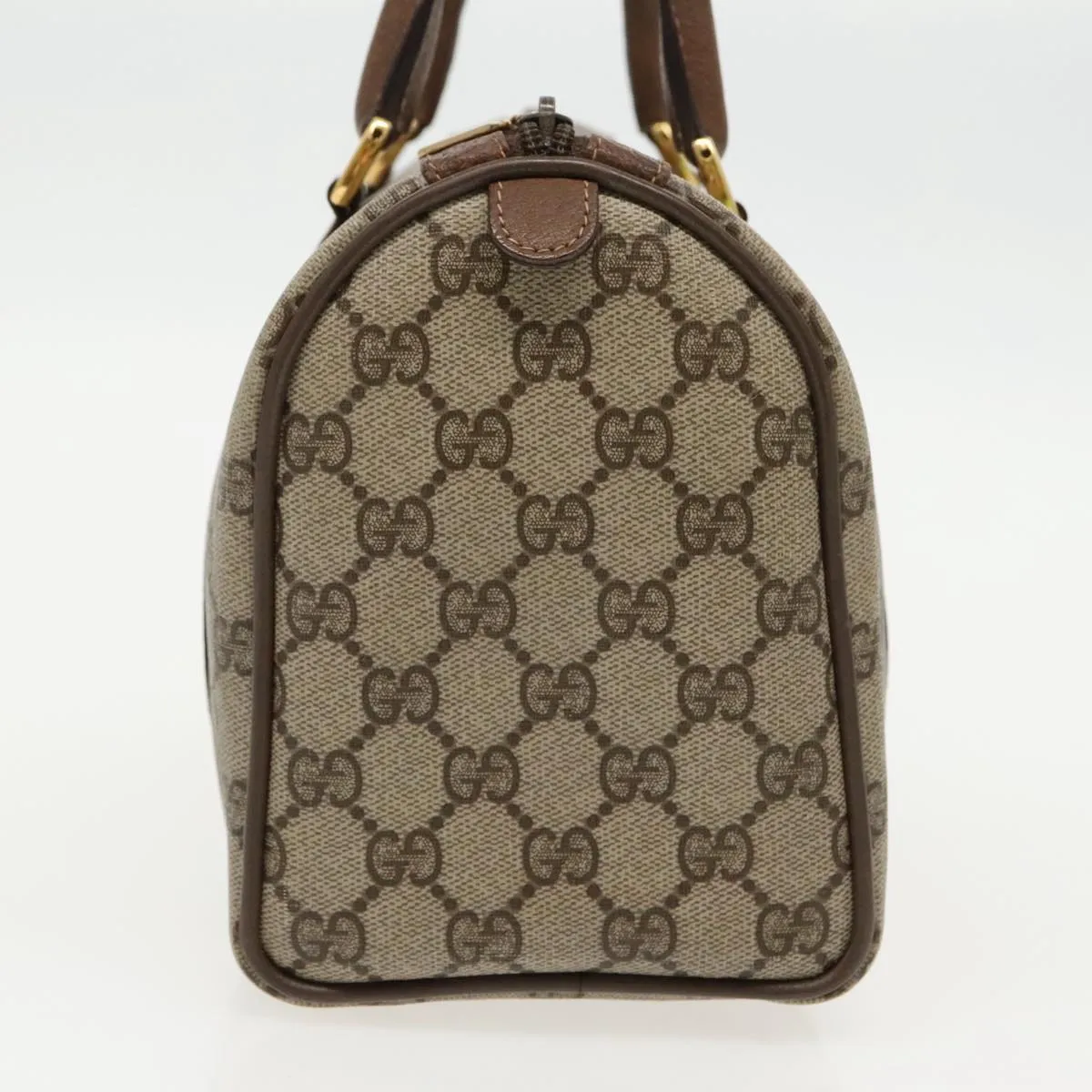 GUCCI GG Supreme Web Sherry Line Boston Bag PVC Beige Red 58 02 006 97175