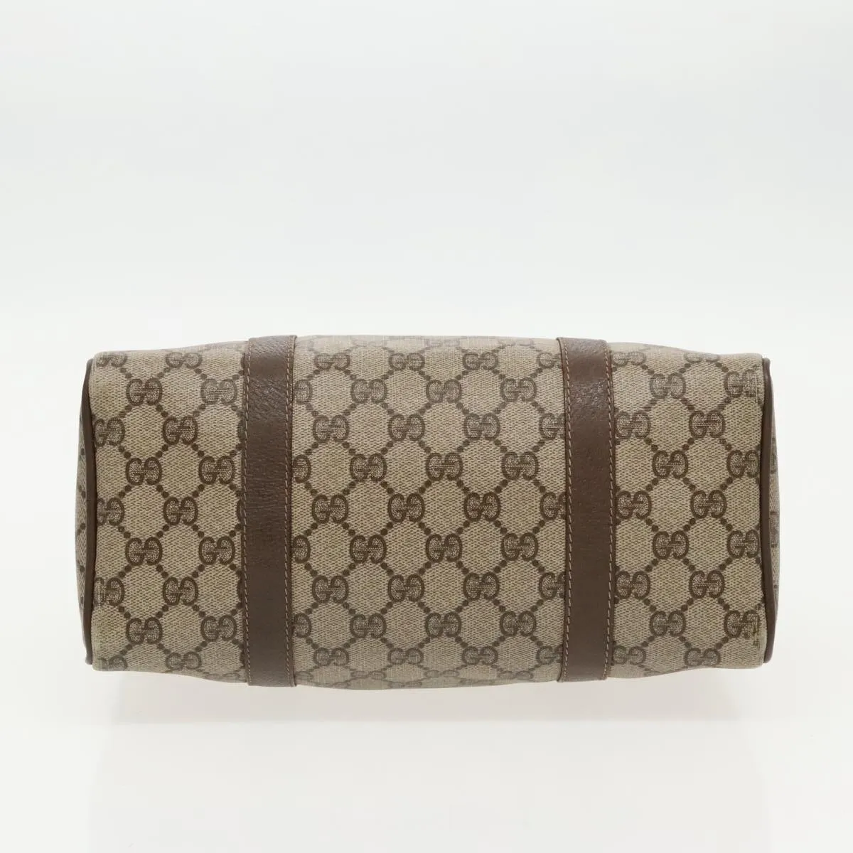GUCCI GG Supreme Web Sherry Line Boston Bag PVC Beige Red 58 02 006 97175