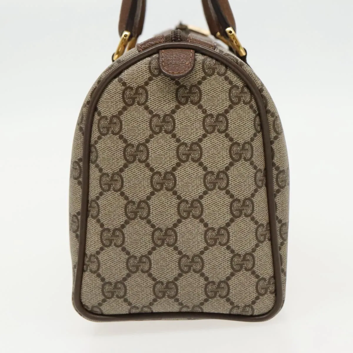 GUCCI GG Supreme Web Sherry Line Boston Bag PVC Beige Red 58 02 006 97175