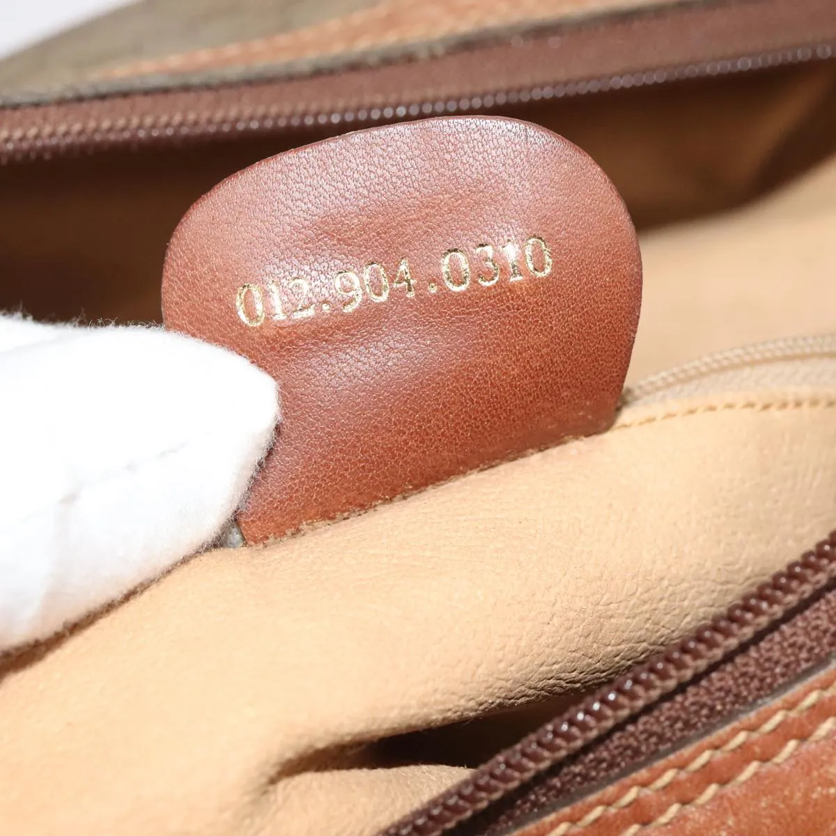GUCCI Micro GG Canvas Web Sherry Line Boston Bag PVC Beige Gold ti2383