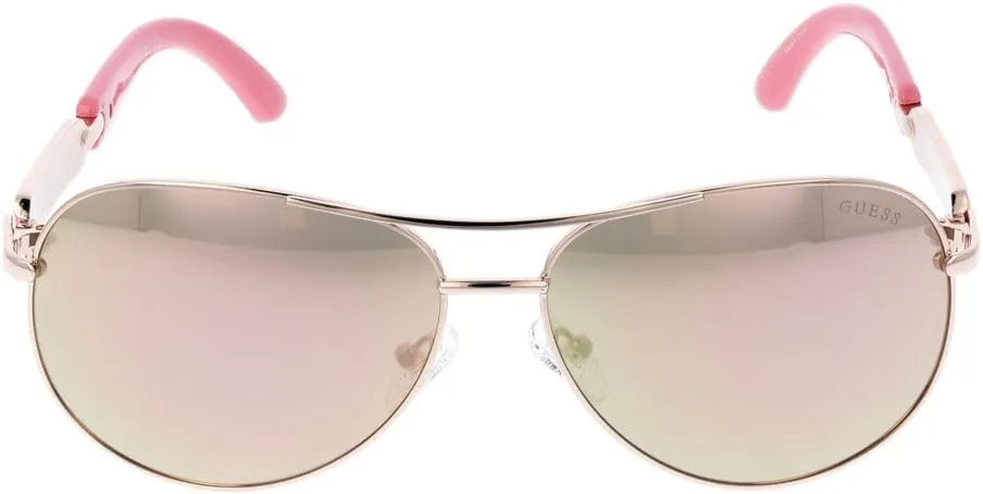 GUESS Women's Metal Aviator Sunglasses