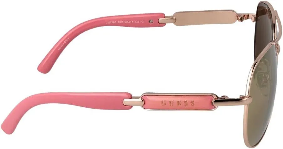 GUESS Women's Metal Aviator Sunglasses