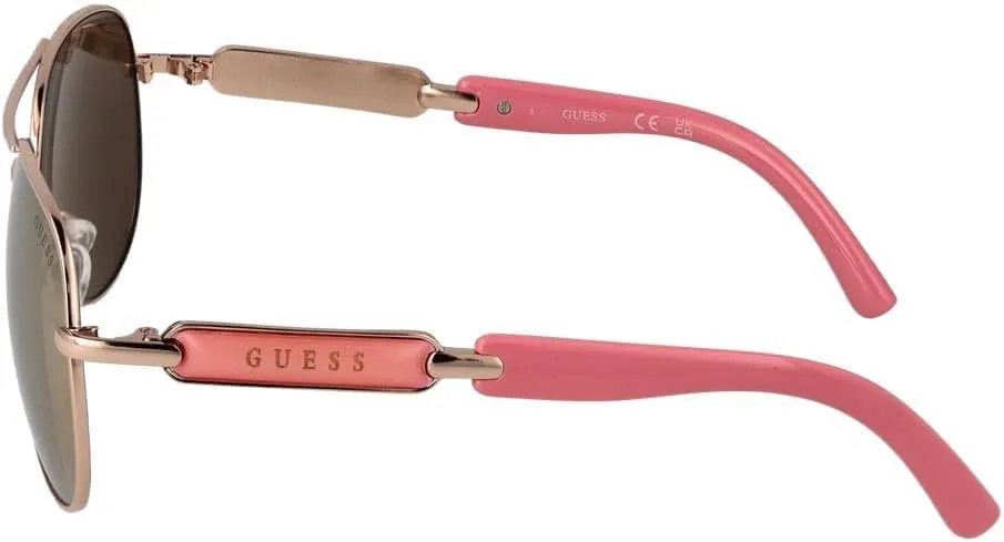 GUESS Women's Metal Aviator Sunglasses