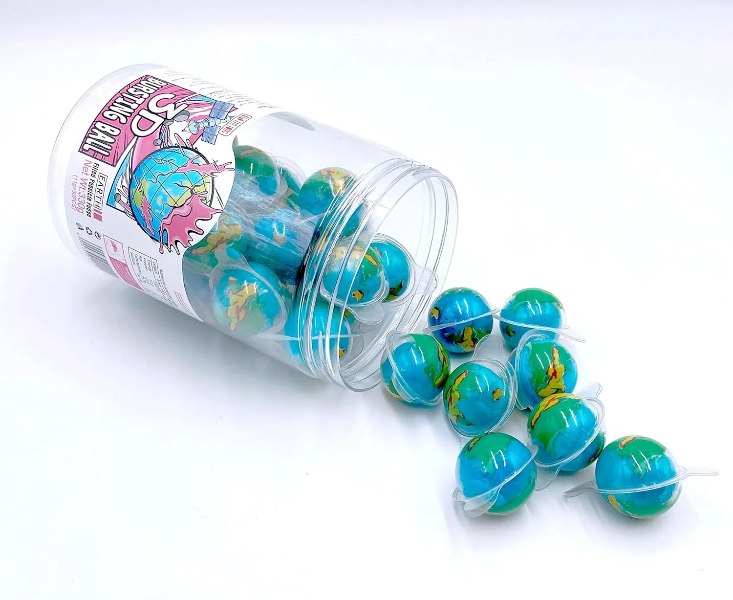 Gummi Candy, Fruity Jelly Gummies, Earth Gummy Candy Sweet Fruity Jelly Planet Gummies Fruit Snack Individually Wrapped Soft Juicy Candy 30 pcs Halloween