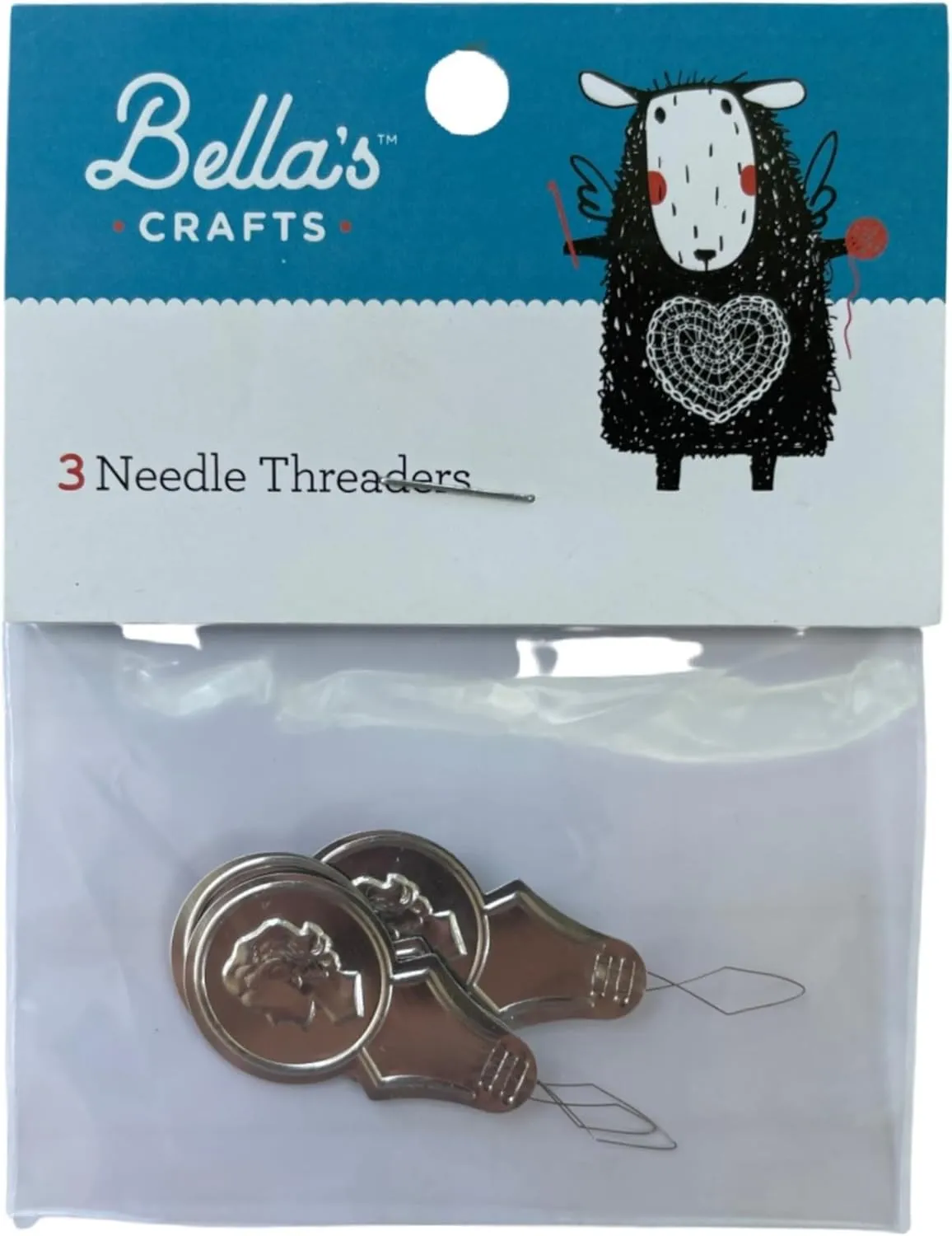 Gutermann Natural Cotton Thread (876yd/800m Each) 6-Pack Bundle with 3 Bella's Crafts Needle Threaders (Basics)