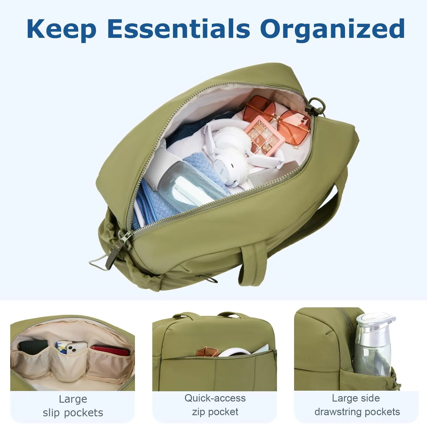 Gym Bag for Women, Carry on Bag with Wet Pocket, Lightweight Puffer Weekender Water Resistant Quilted Travel Duffle Bag Overnight Bags