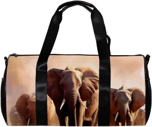 Gym Bags for Men,Travel Duffel Bags for Women,African Elephant Animal,Workout Bag