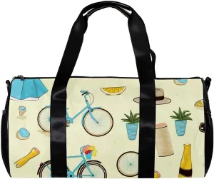 Gym Bags for Men,Travel Duffel Bags for Women,Blue Paris Travel Summer,Workout Bag
